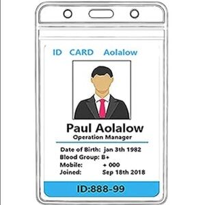 🆕 ID Badge Holder with 1 Clear ID Window